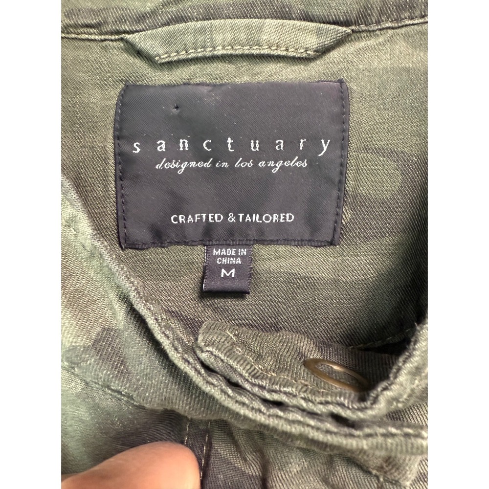 Sanctuary Camo Utility Jacket Button Zip Pockets … - image 4